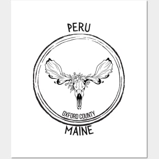 Peru Maine Moose Posters and Art